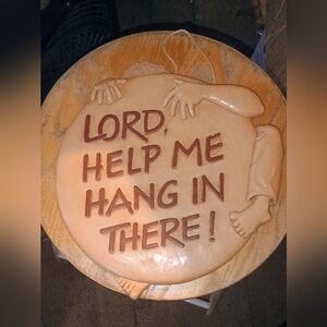 Tan Wall Plaque with Message